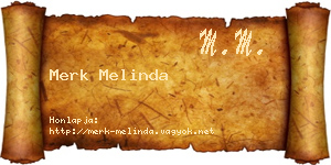 Merk Melinda névjegykártya